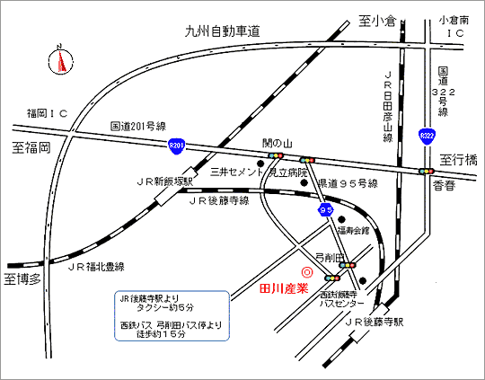 田川産業アクセスマップ